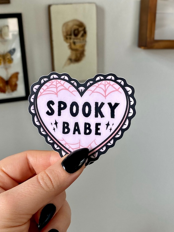 Spooky Babe In My Spooky Era Pastel Goth Stickers Pastel Halloween Witchy Stickers Horror Stickers Creepy Cute Witch Stickers