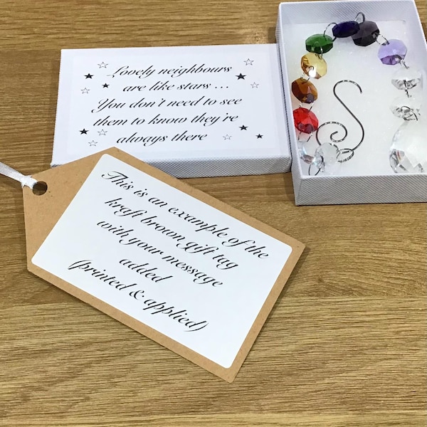 Rainbow Sun Catcher Lovely Neighbours Thank you Birthday Christmas Keepsake Gift