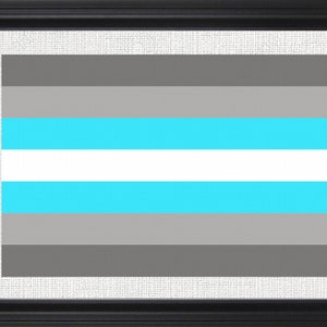 Demiboy Pride Flag Digital Cross Stitch Pattern