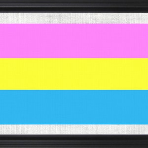 Pansexual Pride Flag Digital Cross Stitch Pattern