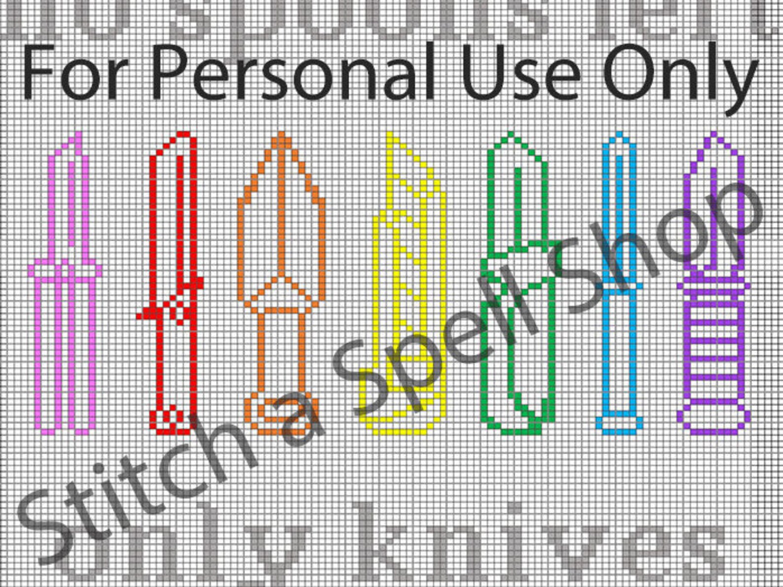 No Spoons Left Only Knives Digital Cross Stitch Pattern Etsy