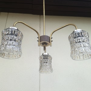 1960s Mid Century Modern Pendant Lamp, Made in Yugoslavia / Vintage Mid Century Lighting /