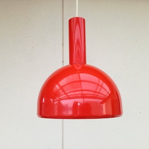 70er Jahre Space Age Pendellampe, Sijaj Hrastnik, Made in Jugoslawien / Orange Mid Century Modern Light / 70er Jahre Beleuchtung