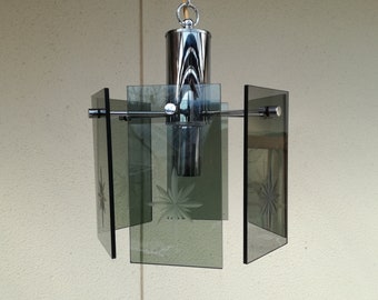 Mid-century Modern Pendant Lamp, Made in Yugoslavia, EMI Poljčane / 1970s Modern Lighting / Space age - Atomic age lighting