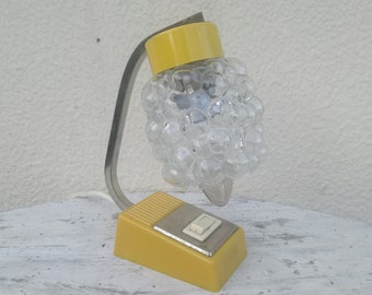 Helena Tynell Bubble Glass Table Lamp / Vintage Bedroom Lamp / 1970s Mid Century Modern Lighting