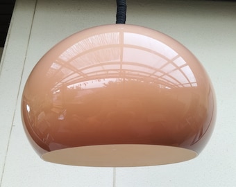 1970s Meblo Guzzini Jolly Lamp, Made in Yugoslavia / 70s Space Age Lighting / Brown Meblo Pendant Lamp / Mid Century Modern Lighting