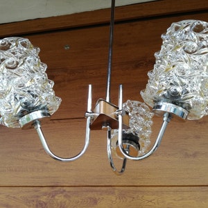 1970s Mid Century Modern Pendant Lamp, Made in Yugoslavia / Vintage 70s Lighting