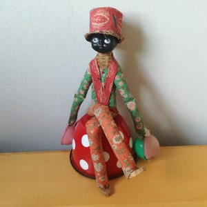 Vintage Rattle Toy Figure / Vintage Handmade Figurine / Unique Vintage Toy