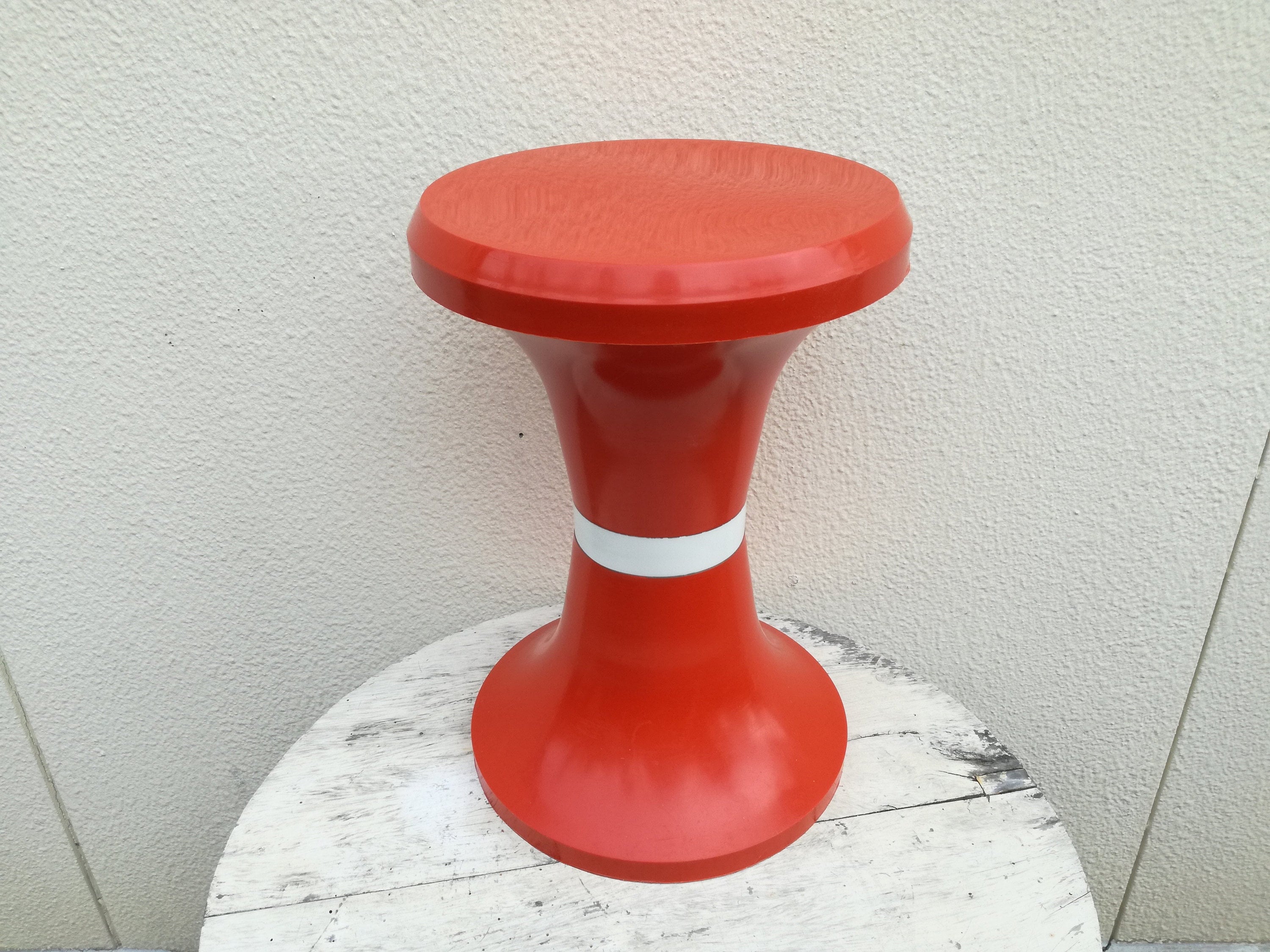 1970s Space Age Stool 70s Orange Plastic Mushroom Stool Mid Century Modern Stool Modernist Futuristic Chair Etsy
