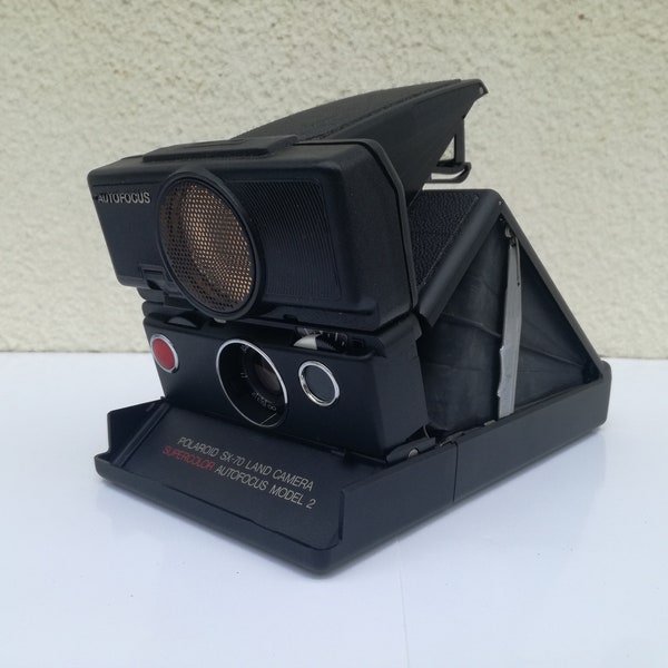 Polaroid SX70 Land Kamera Supercolor Autofokus Modell 2 / 1970er Jahre Polaroid Sofortbildkamera / Vintage Polaroid SX-70 Film SLR Kamera