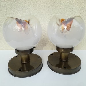 Vintage Murano Glass Wall Lamps / Mid Century Modern Mazzega Lamp / 1970s Murano Lighting