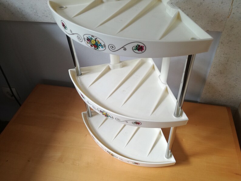 Vintage Corner Shelf Syla, Made in France / Mid Century Modern Three ...