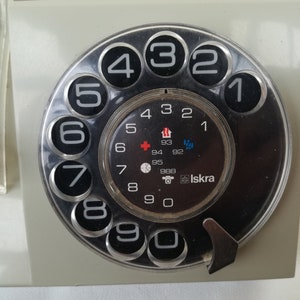 Téléphone Rotatif Iskra – Vintage 70s Yougoslavie, Fonctionnel