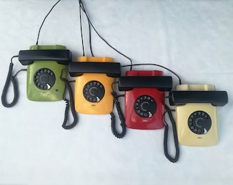 Iskra ETA80 Rotary Dial Telephone / 1980s Iskra Telephone, Made in Yugoslavia / MoMA Telephone
