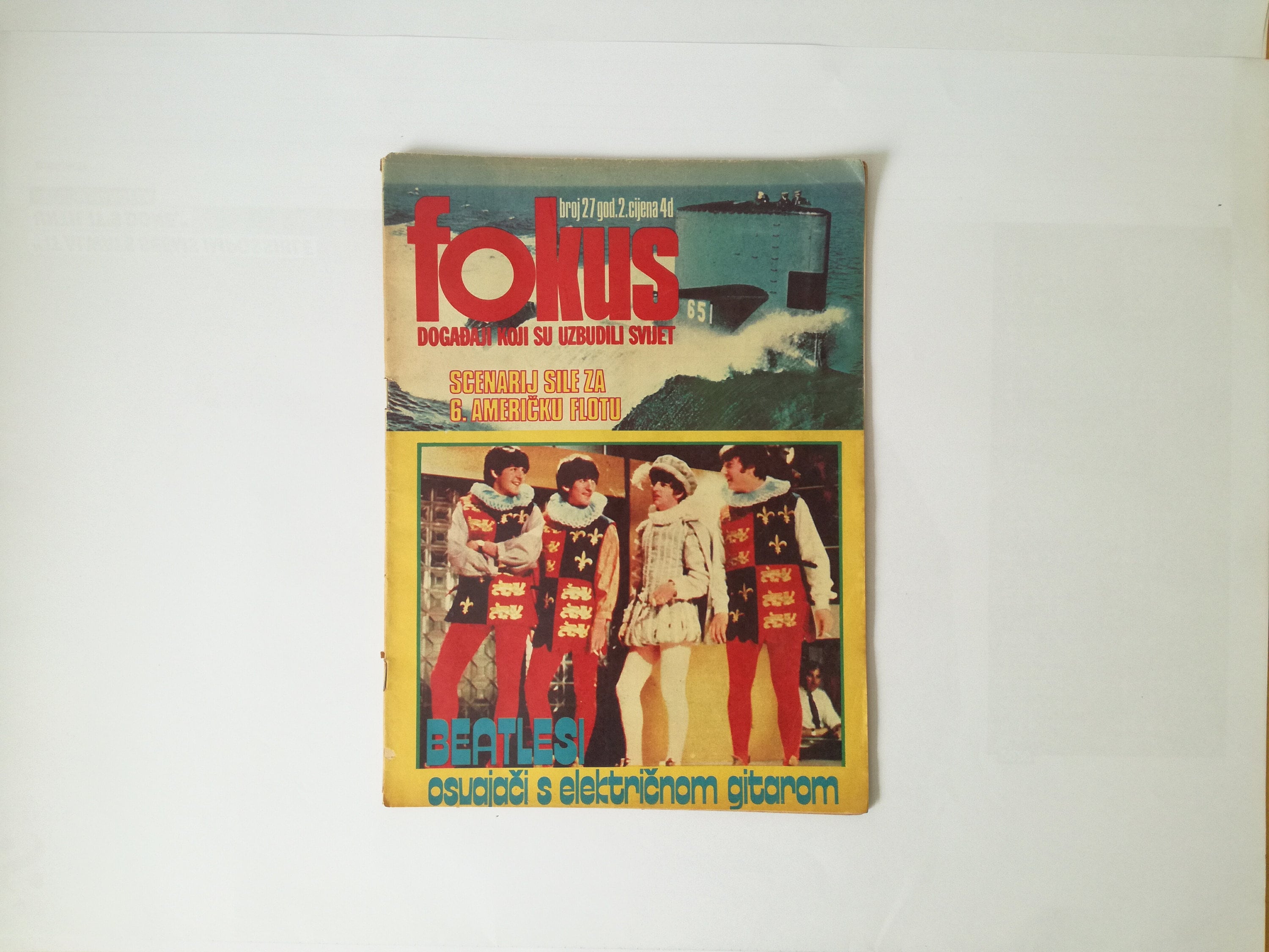 1960s Yugoslav Magazine Fokus / The Beatles 60s Magazine / The Beatles Memorabilia / The Beatles Collectible