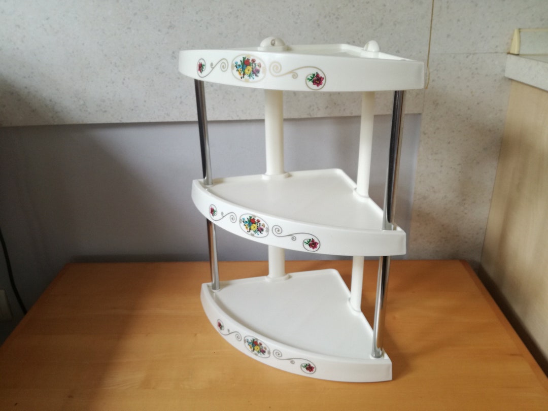 Vintage Corner Shelf Syla, Made in France / Mid Century Modern Three ...
