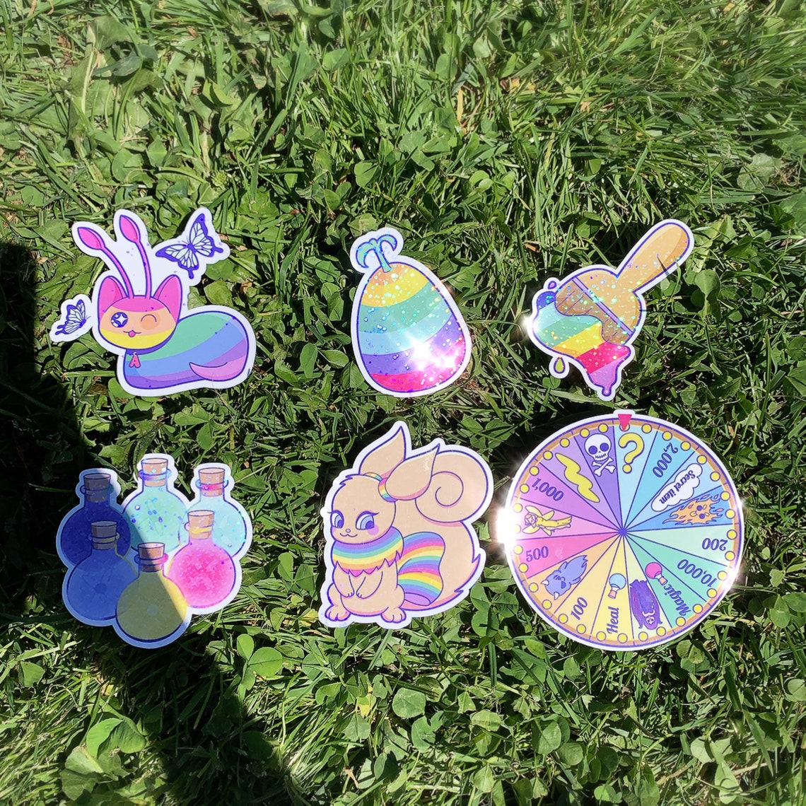 Neopets Wheel of Excitement Sticker Neopets Glitter Sticker Etsy