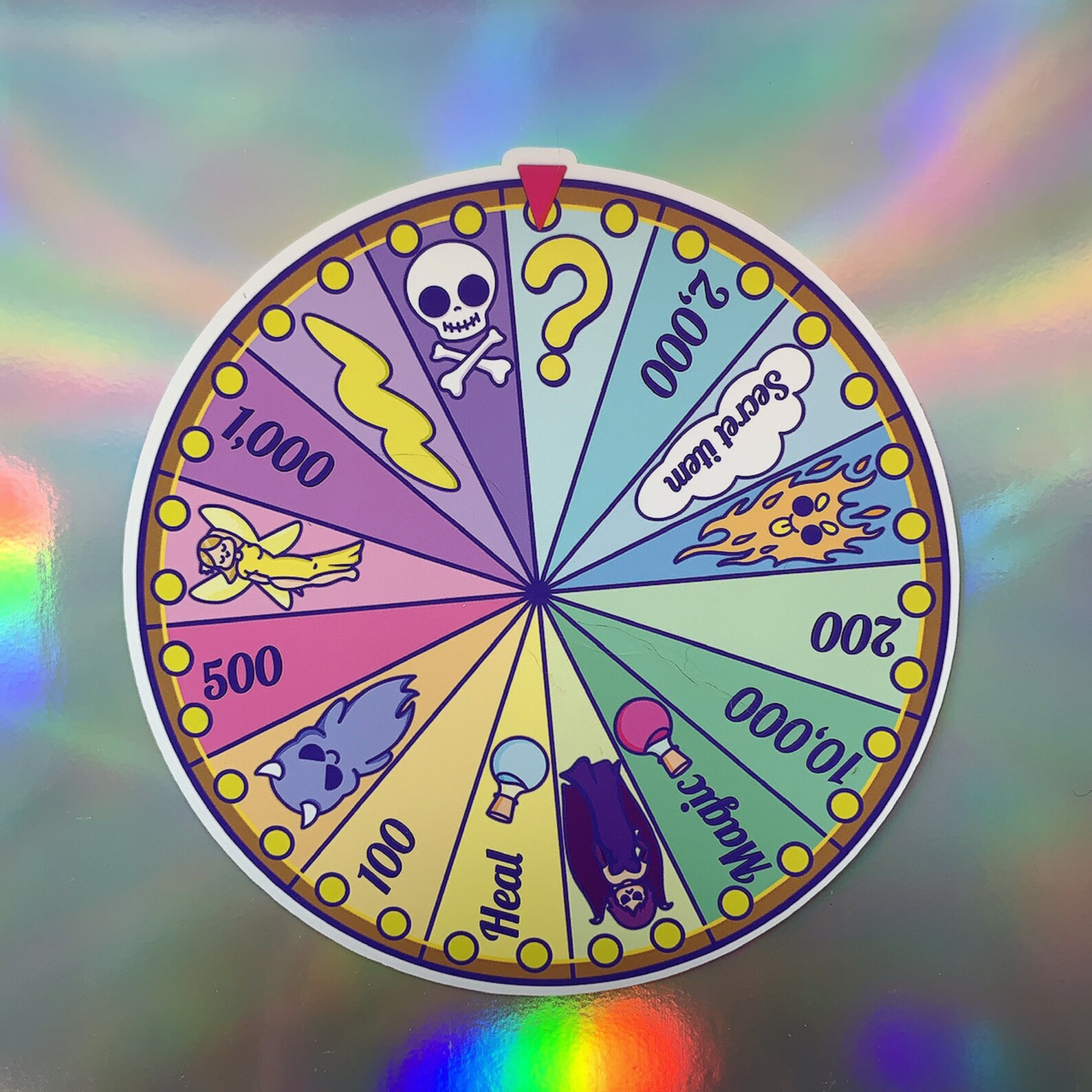 Neopets Wheel of Excitement Sticker Neopets Glitter Sticker Etsy