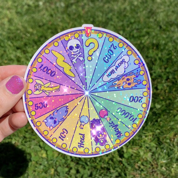 Neopets Wheel of Excitement Sticker Neopets Glitter Sticker Etsy