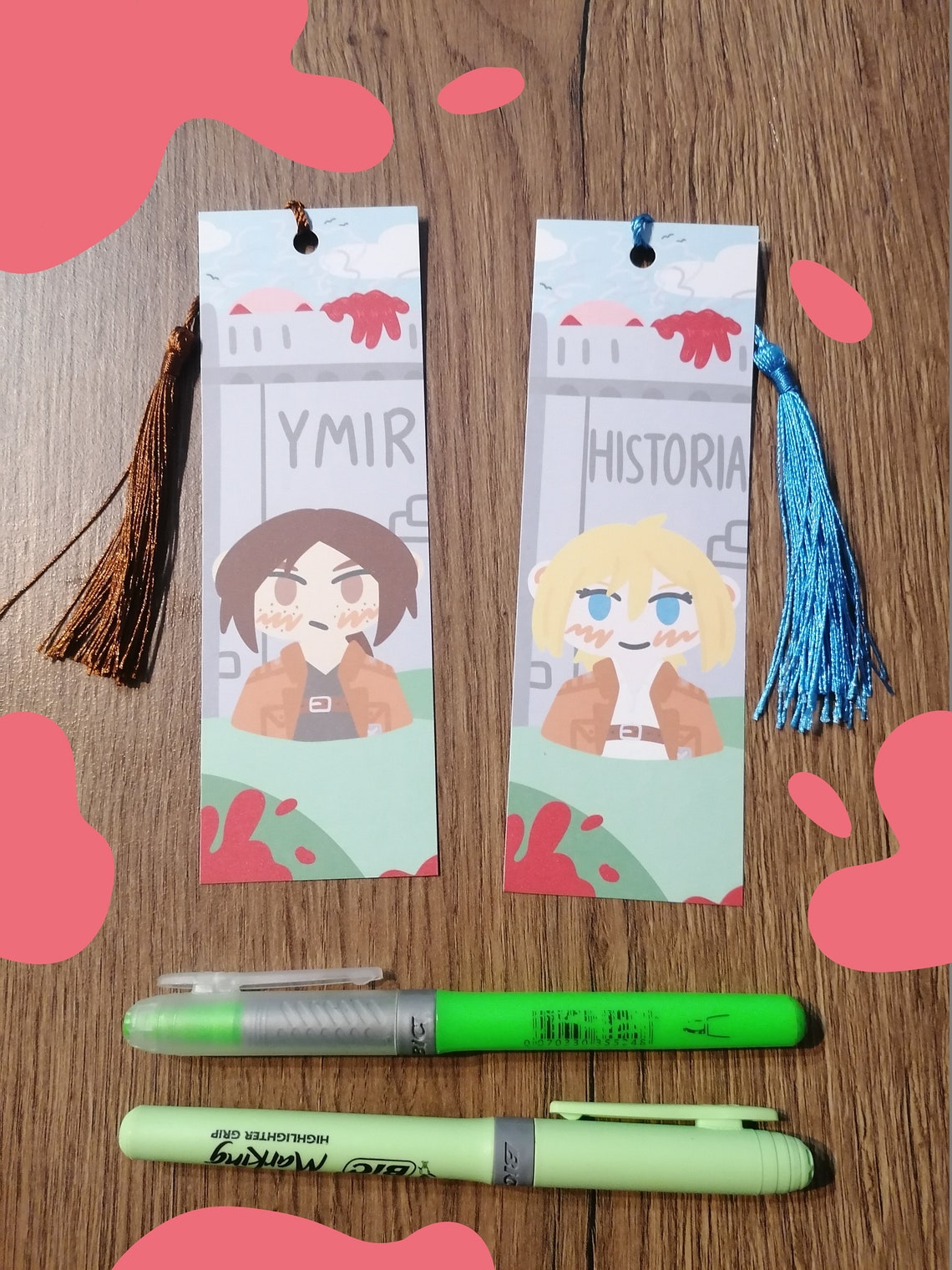 Attack On Titan chibi bookmarks 12 characters AOT/SNK | Etsy