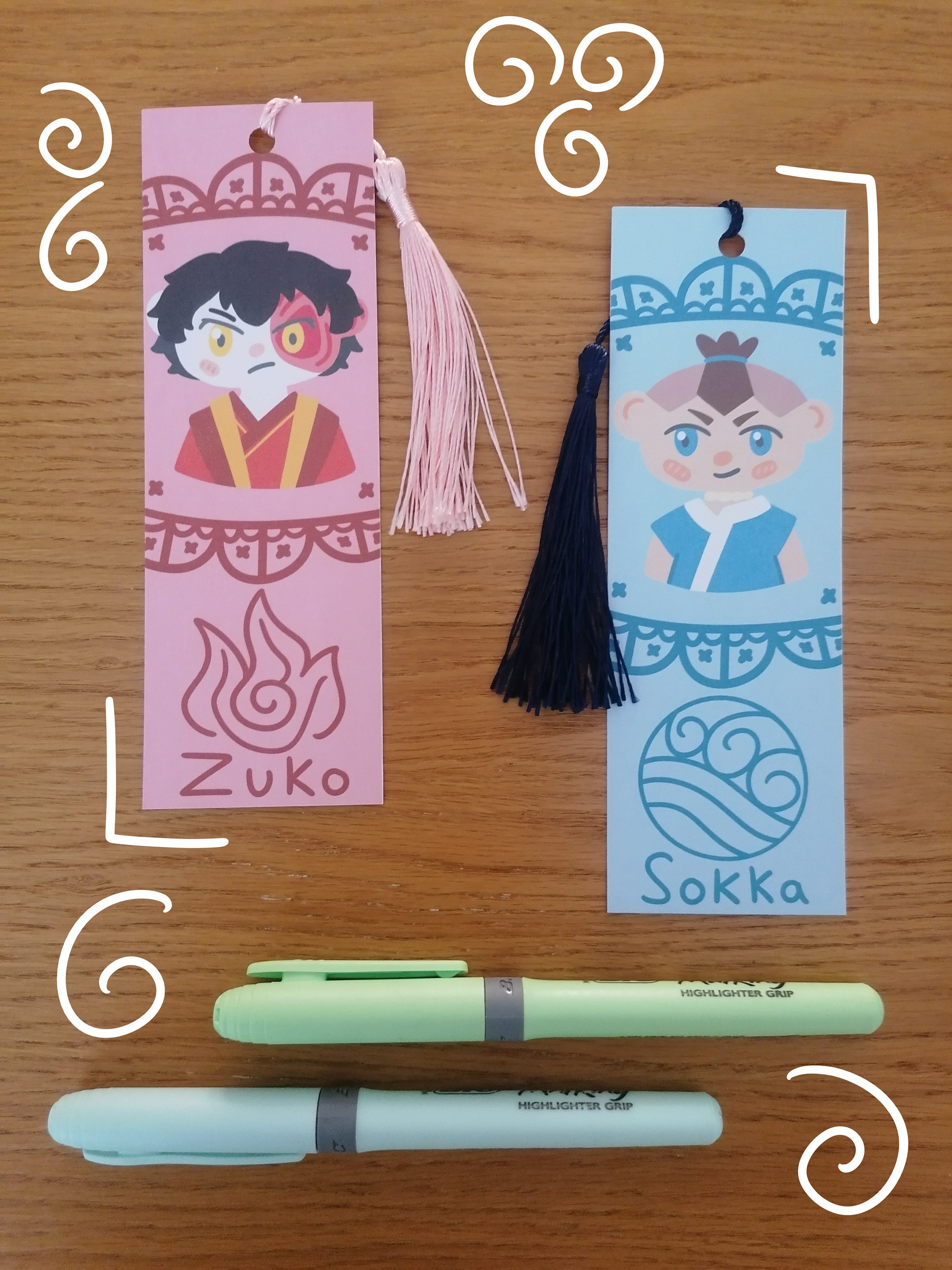 UPDATED Avatar the last airbender chibi bookmarks | Etsy