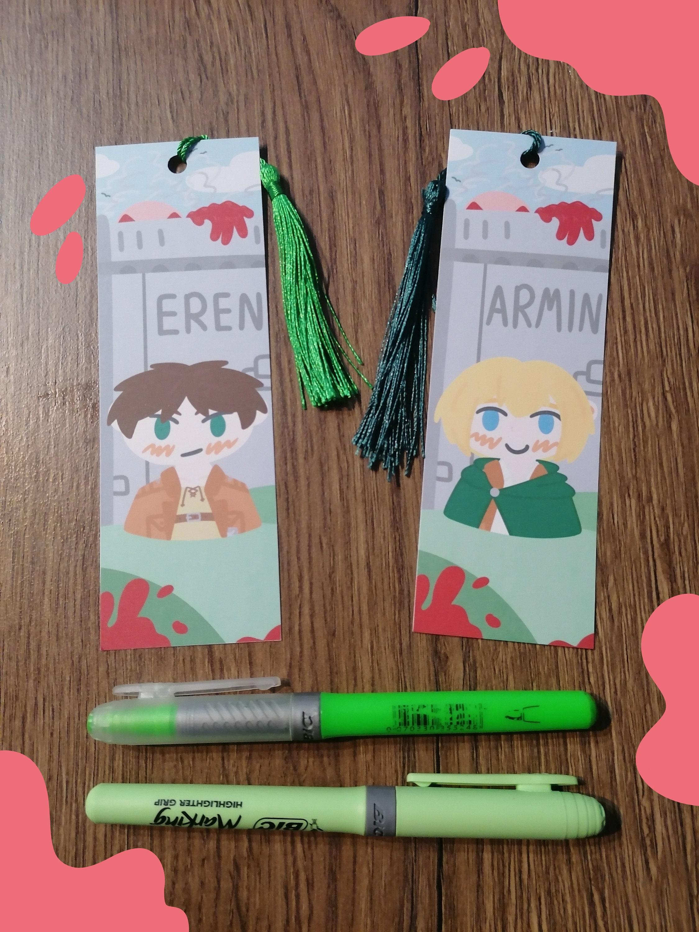 Attack On Titan chibi bookmarks set 1 AOT/SNK | Etsy