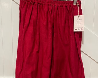 Holly Linen Skirt - Red