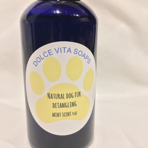 Natural dog fur detangling, Detangling dog spray, All natural dog grooming care