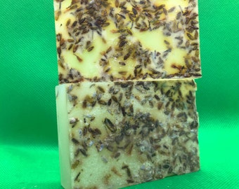 Handmade Vegan- Lavender Soap, 100% vegan, lavender buds, all natural