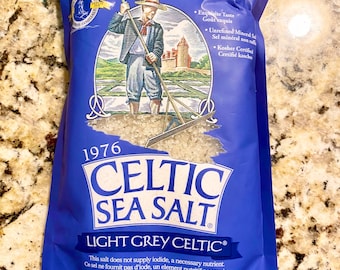 1 LB -Coarse Celtic light Gray Salt - free sample of seaweed seasoning