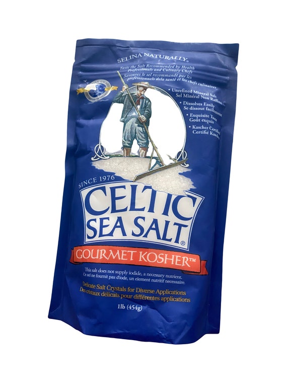 1 LB Celtic Coarse Gourmet Salt white in Color With Pack of Free