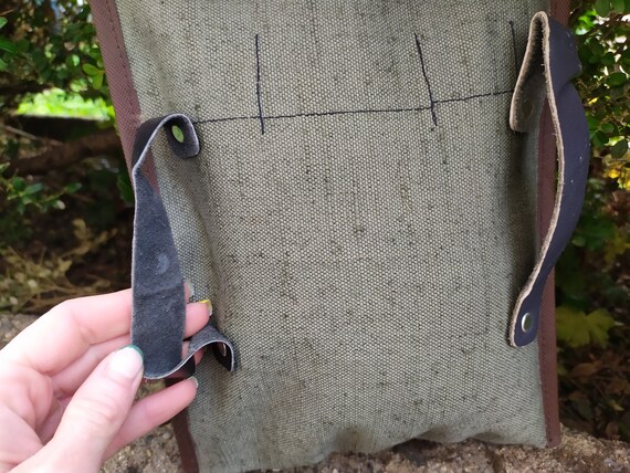 NEVER USED Vintage Canvas Military Bag,Soldier Be… - image 7