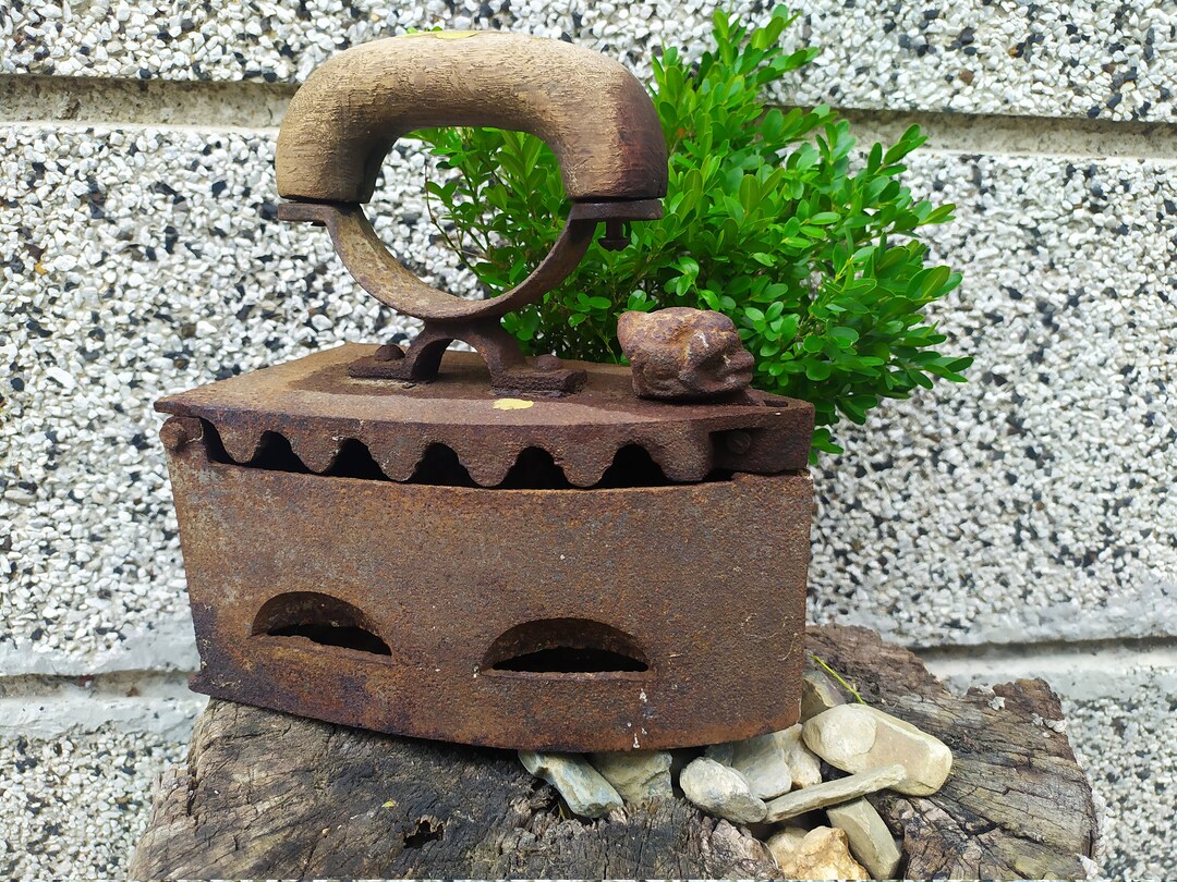 Antique Coal Iron, Vintage Iron From Europe, Hand Wrought Iron, Cast