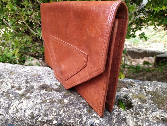 Vintage Women's Clutch, Brown Women's Bag,Purse b… - image 3