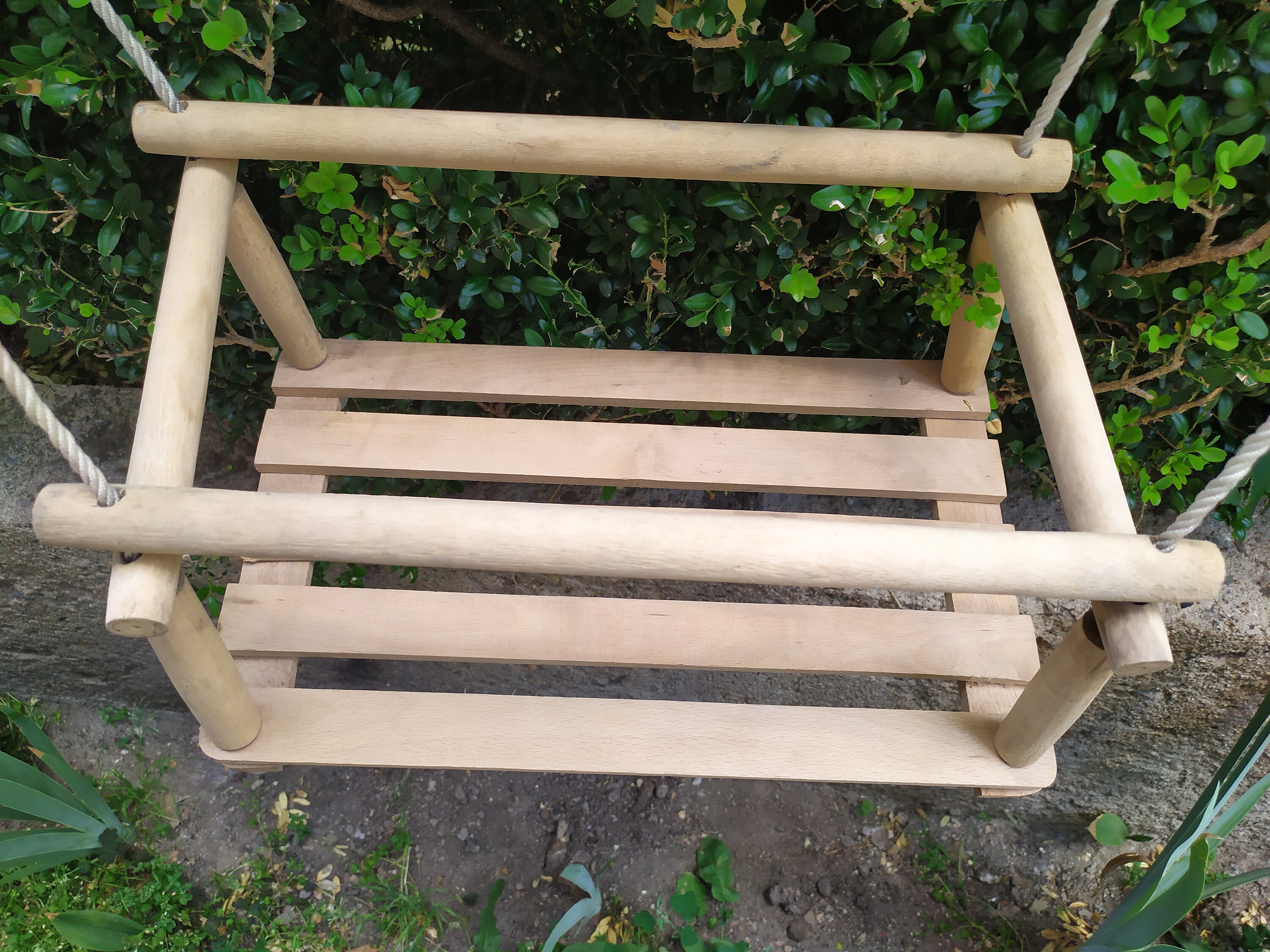 Vintage Wooden Swing, Swing, Outdoor Baby Swing, Garden Swing, Rope