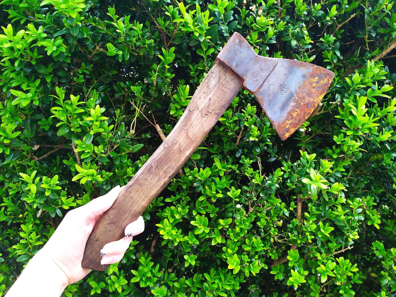 Rusty Ax Antique Ax Primitive Battle Ax Wooden Handle Ax Etsy
