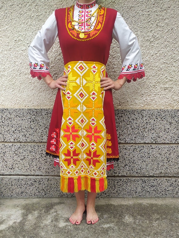 Folk Costume, Traditional Folk Clothing, Antique C