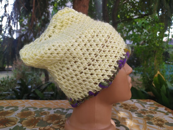 NEVER USED Hand Knitted Winter Hat, Vintage Winter