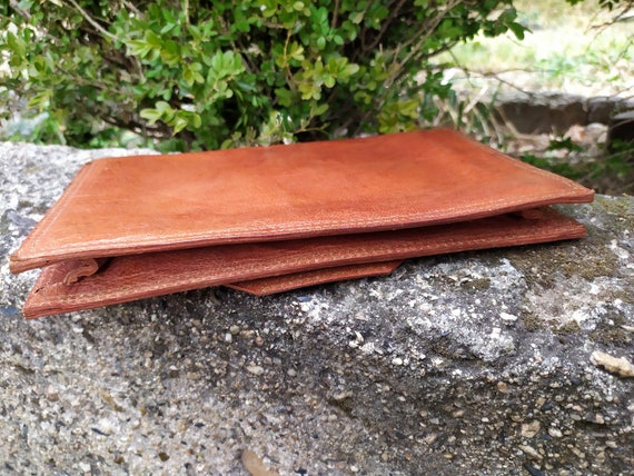 Vintage Women's Clutch, Brown Women's Bag,Purse b… - image 4