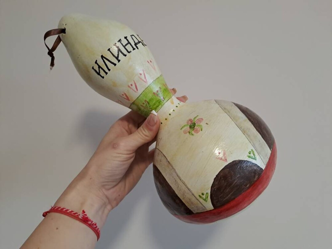 Vintage Big Maracas Maracas Gourd Rattles Musical Instruments Handmade