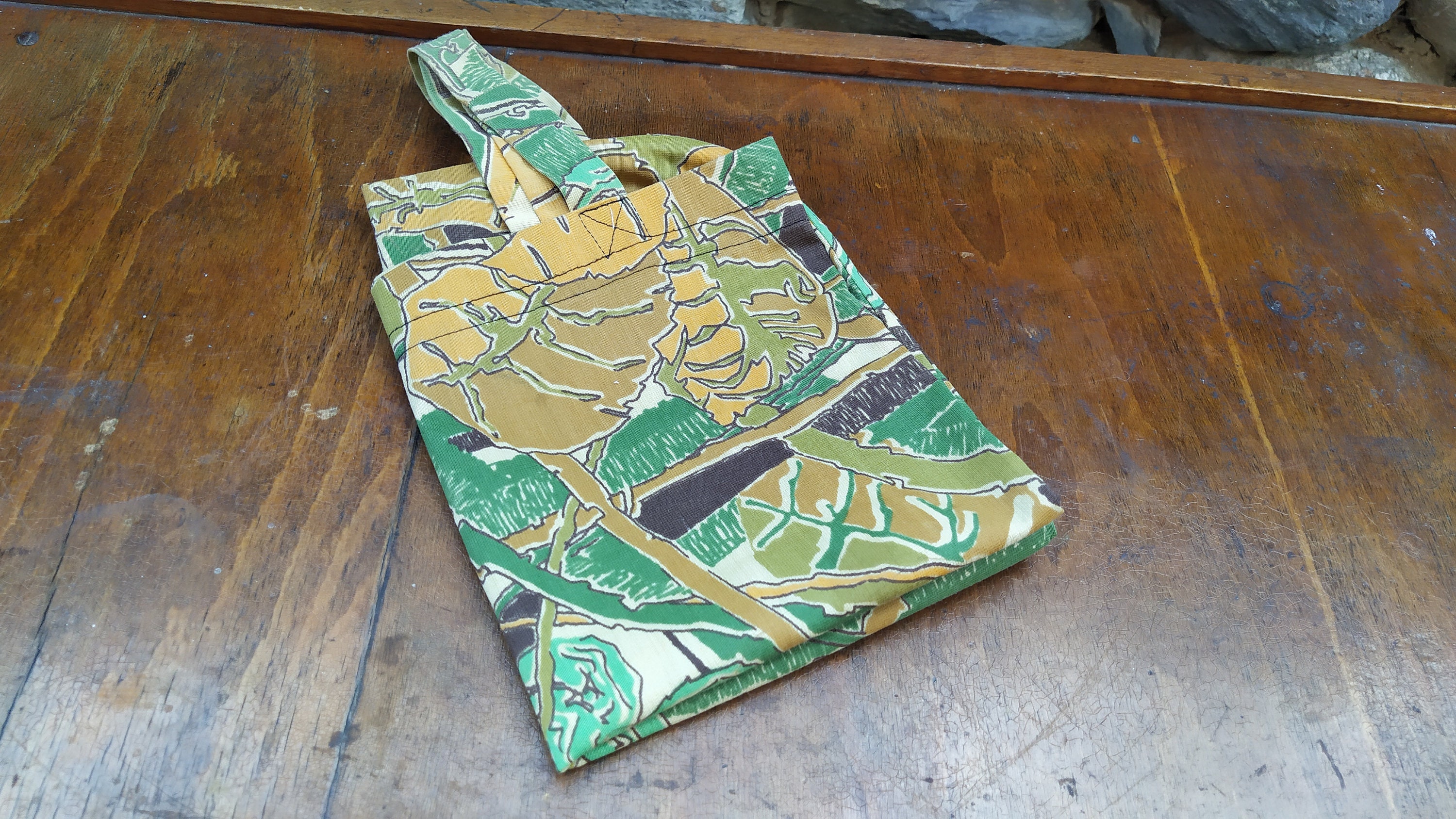 Large Vintage Canvas Tote Bag - College Satchel School Bag With Top Handle