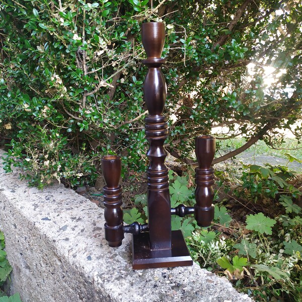 Wooden Candlesticks Etsy