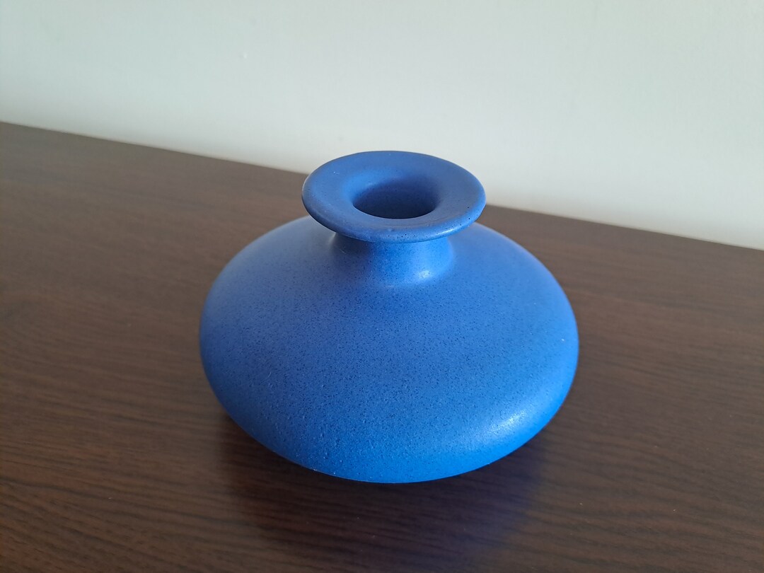 Vintage Clay Vase, Antique Vase, Bluevase, Small Vase, Boho Vase, Home