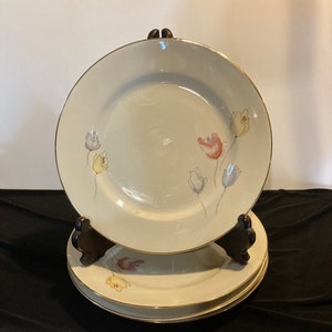4 Vintage Zeh Scherzer Bavaria Germany 9 1/2&quot; Dinner Plates