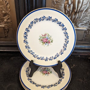 4 Vintage, Limoge, Charles Ahrenfeldt, Marie - Louise, Bread And Butter, Gold Rim, 7 1/2&quot; Plates, Small Plates, Appetizer Plates, 7 1/2&quot; D
