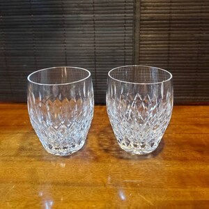 2 Vintage, Crystal, Old Fashioned, Drink And Barware, Crosshatch Design, Starburst Base, 3 3/4&quot; Tall, 2 3/4&quot; Wide