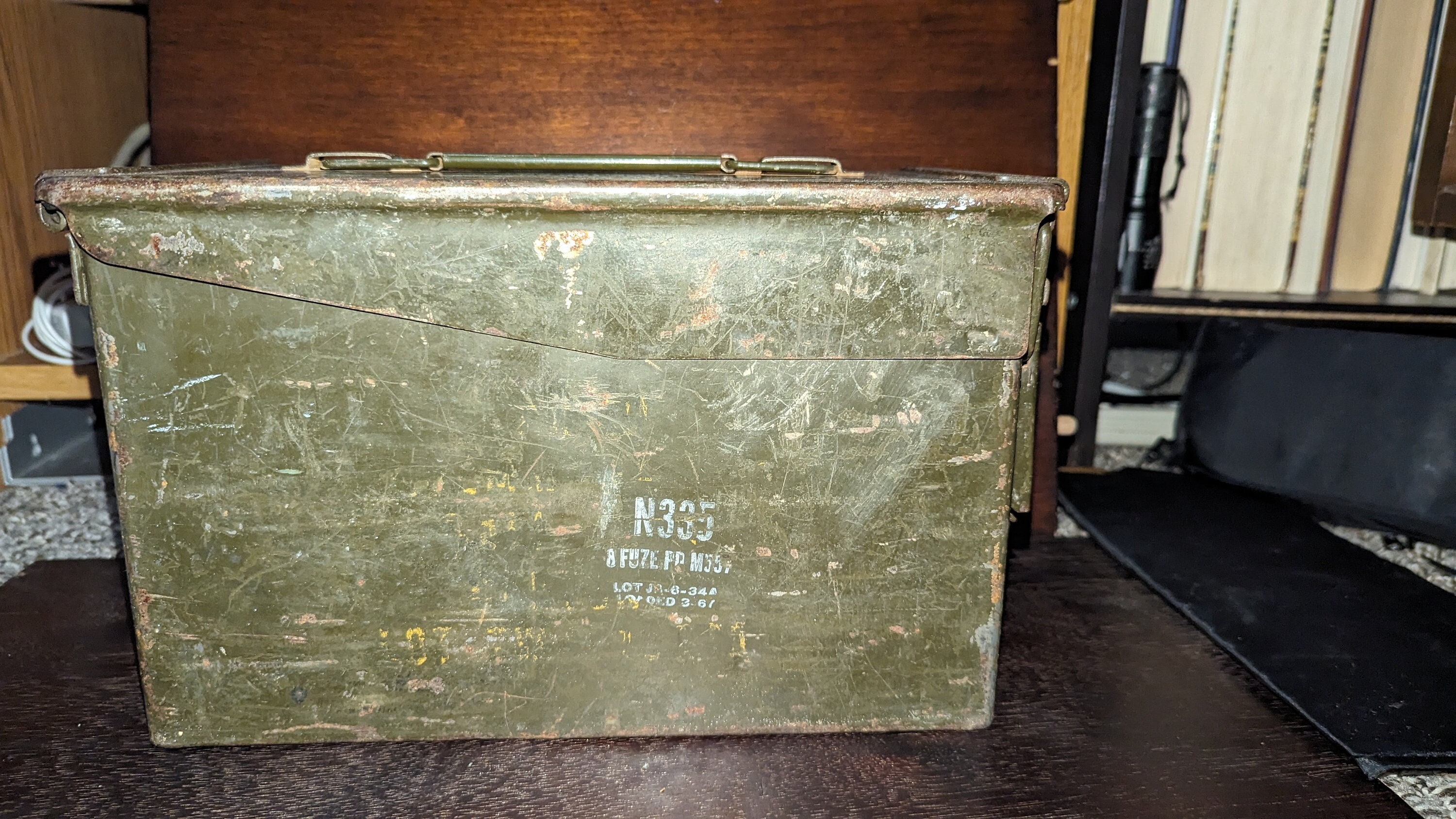 Metal Military Ammo Box Empty Storage Container ~ N335 8