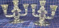 Vintage Pair 1937 Fostoria 2482 Trindle Candlesticks- Excellent