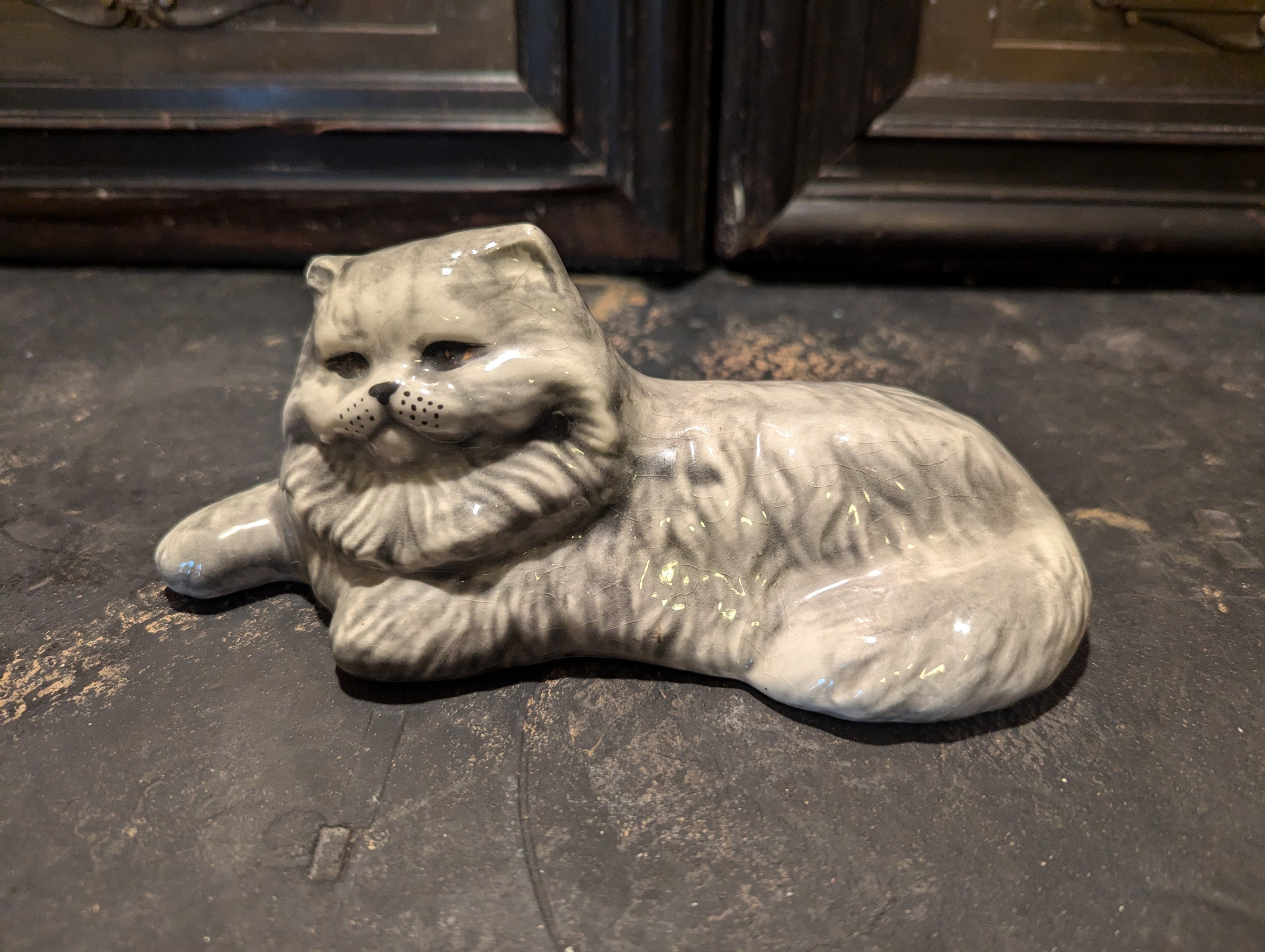 Moule à Glissière Céramique Albertas – Chat Assis – Années 80 (1977)