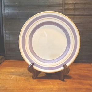 Vintage, Set Of 5, Williams Sonoma, Multi Color, Pastel Striped, Porcelain,Salad Plates, 8 1/4&quot; Diameter